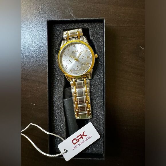 Watch Men Classic Casual Quartz Luminous Waterproof Dress Two Tone Men Wrist A1 - Picture 3 of 8